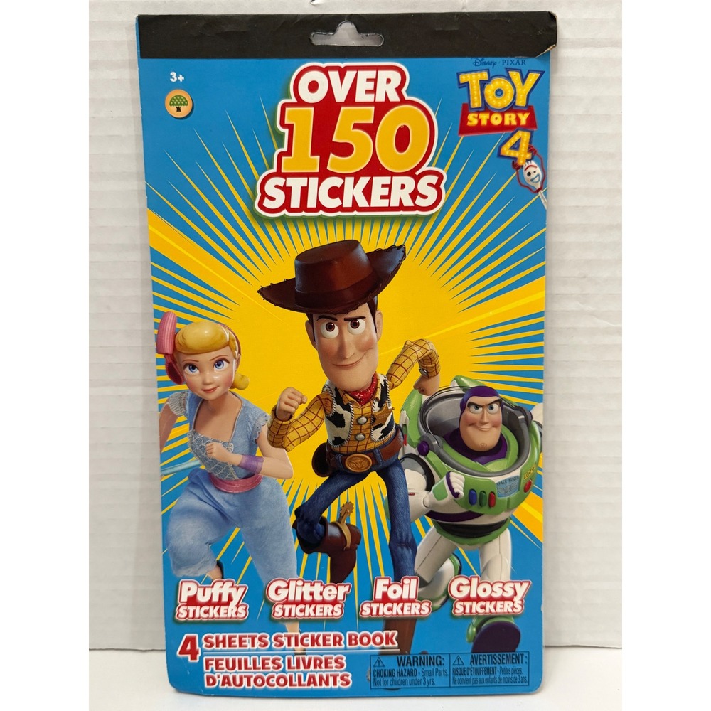 Disney Pixar Toy Story 4 Sticker Book Over 150 Puffy Glitter Foil Glossy Sheets